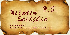 Miladin Smiljkić vizit kartica